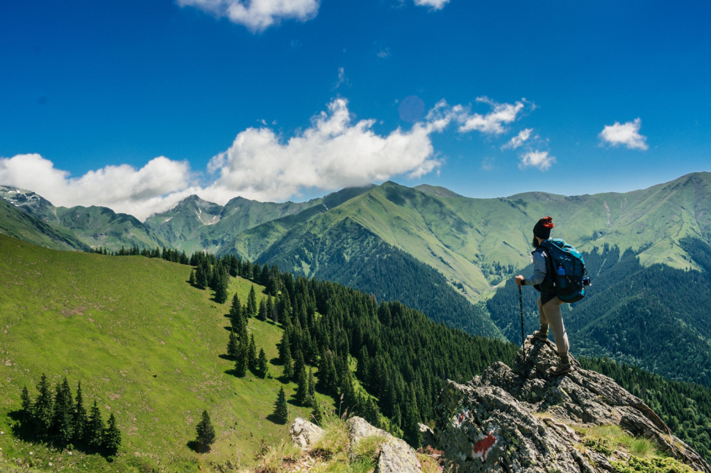 Backpacker embarking on first trip